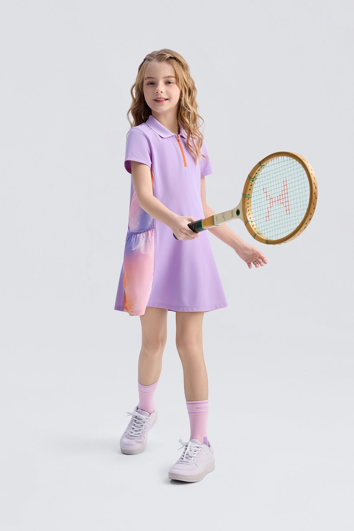 Fairy Short Sleeve Polo Dress **Whelan Purple**