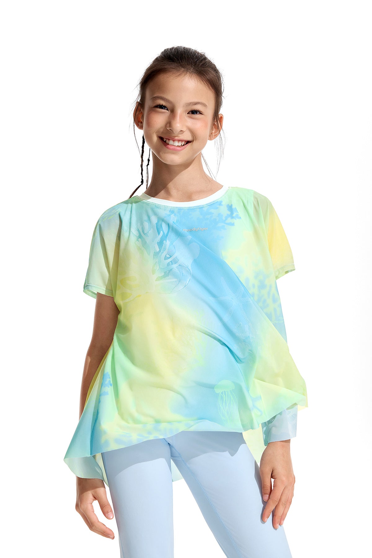 Fairy Short Sleeve Tee **Color Coral Blue**