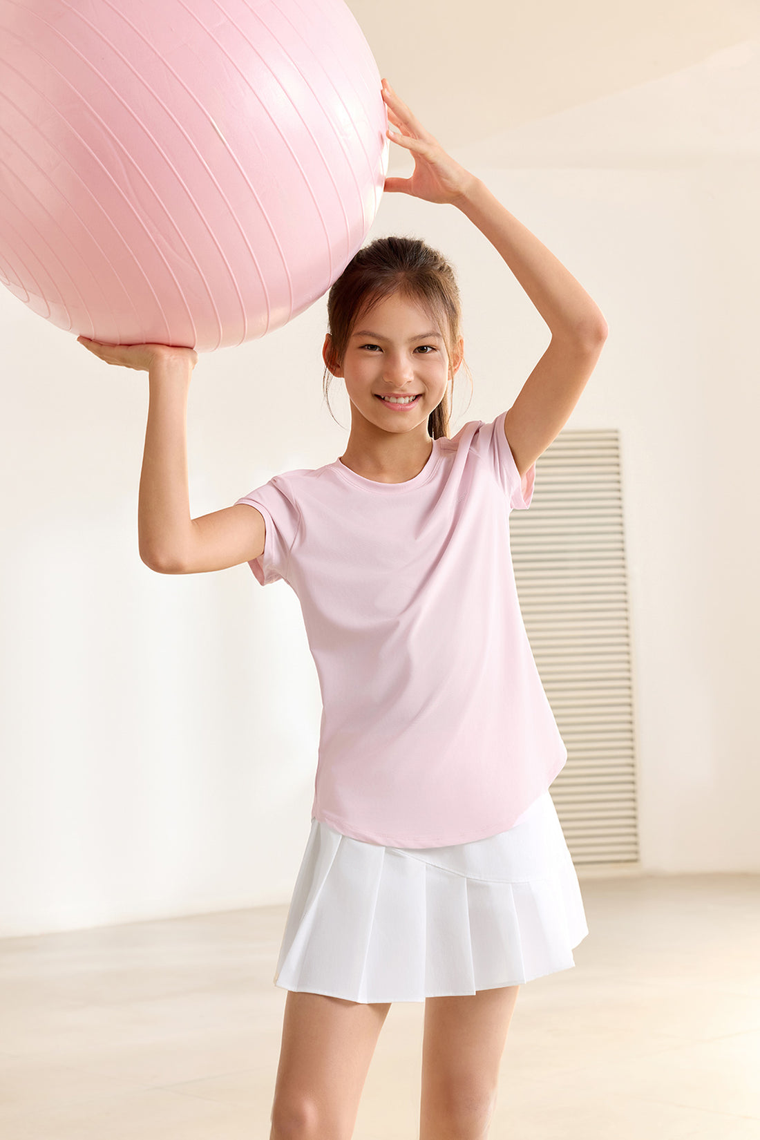 Girl's Lightweight Sports Tee **Rose Quartz**