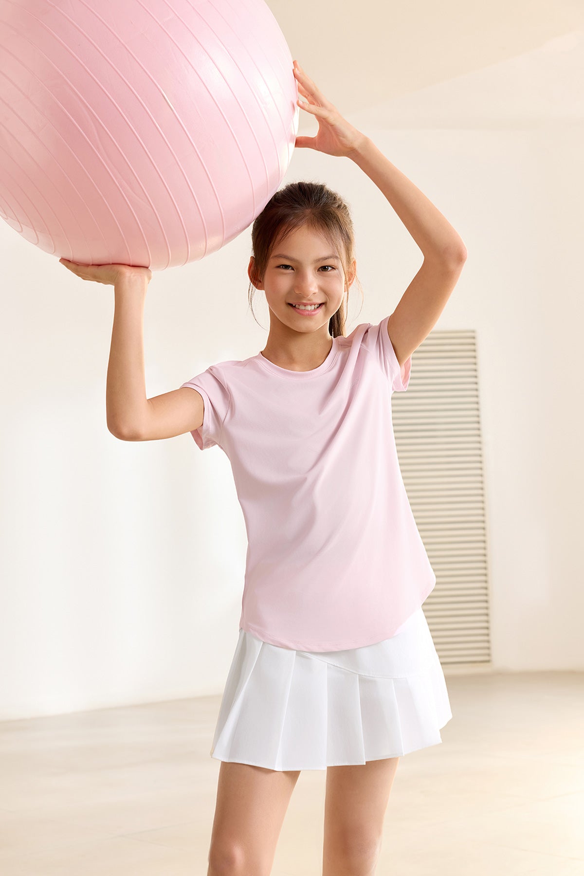 Girl's Lightweight Sports Tee **Rose Quartz**