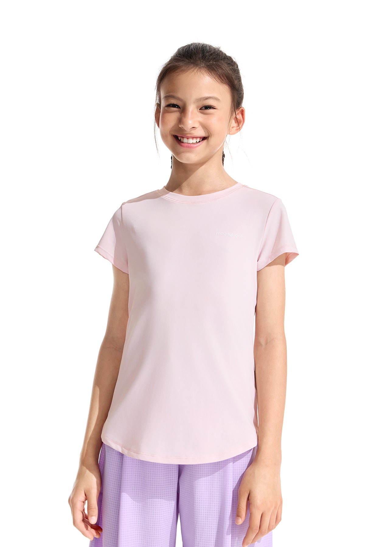 Girl's Lightweight Sports Tee **Rose Quartz**