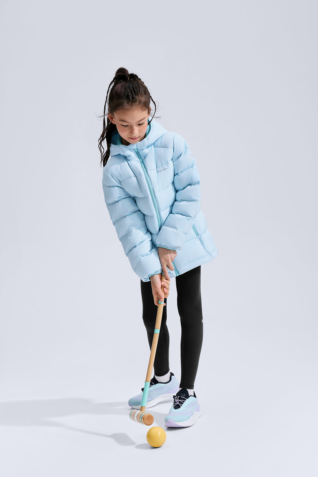 Hooded Down Jacket **Ice Water**