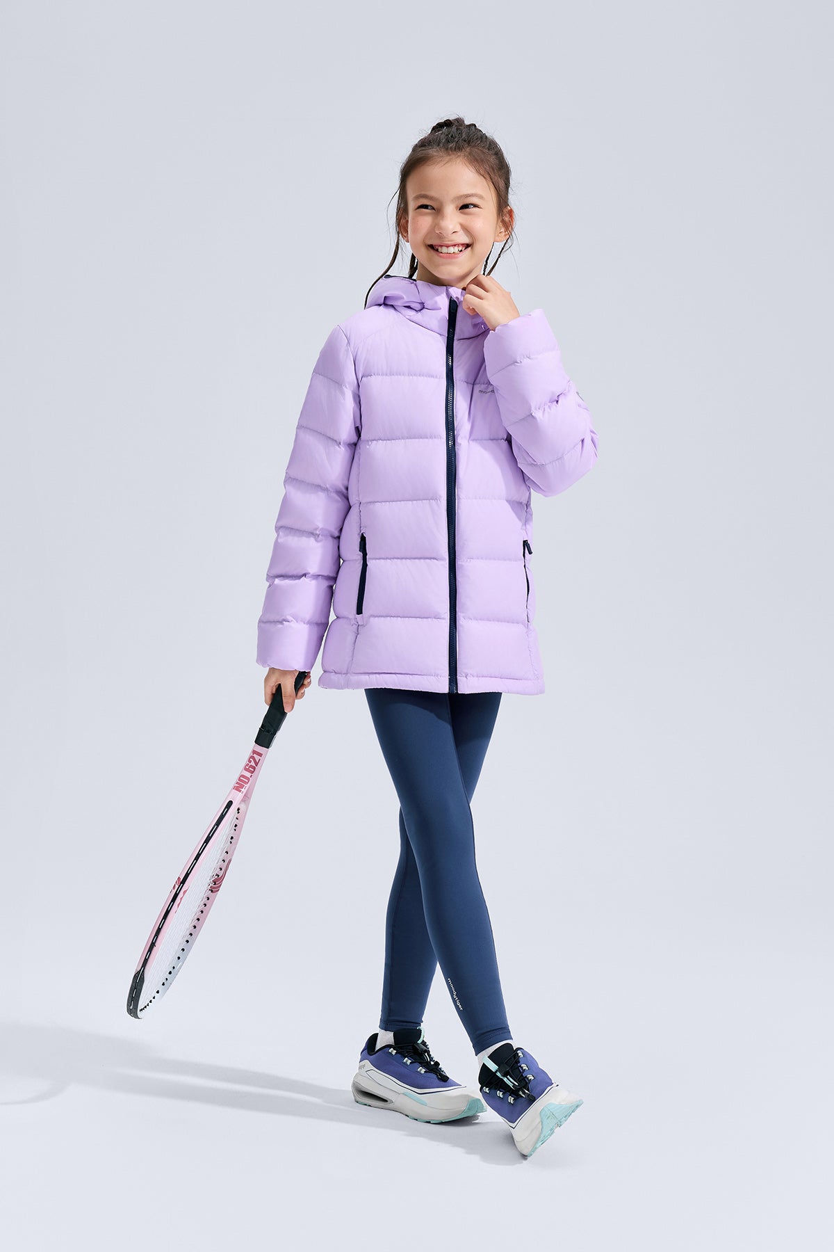 Hooded Down Jacket **Taro Purple**