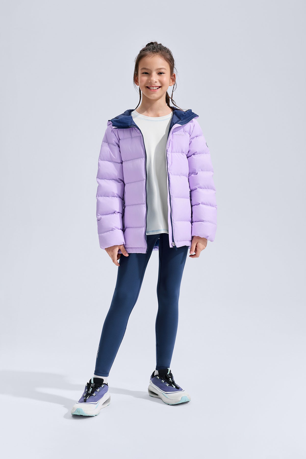 Hooded Down Jacket **Taro Purple**