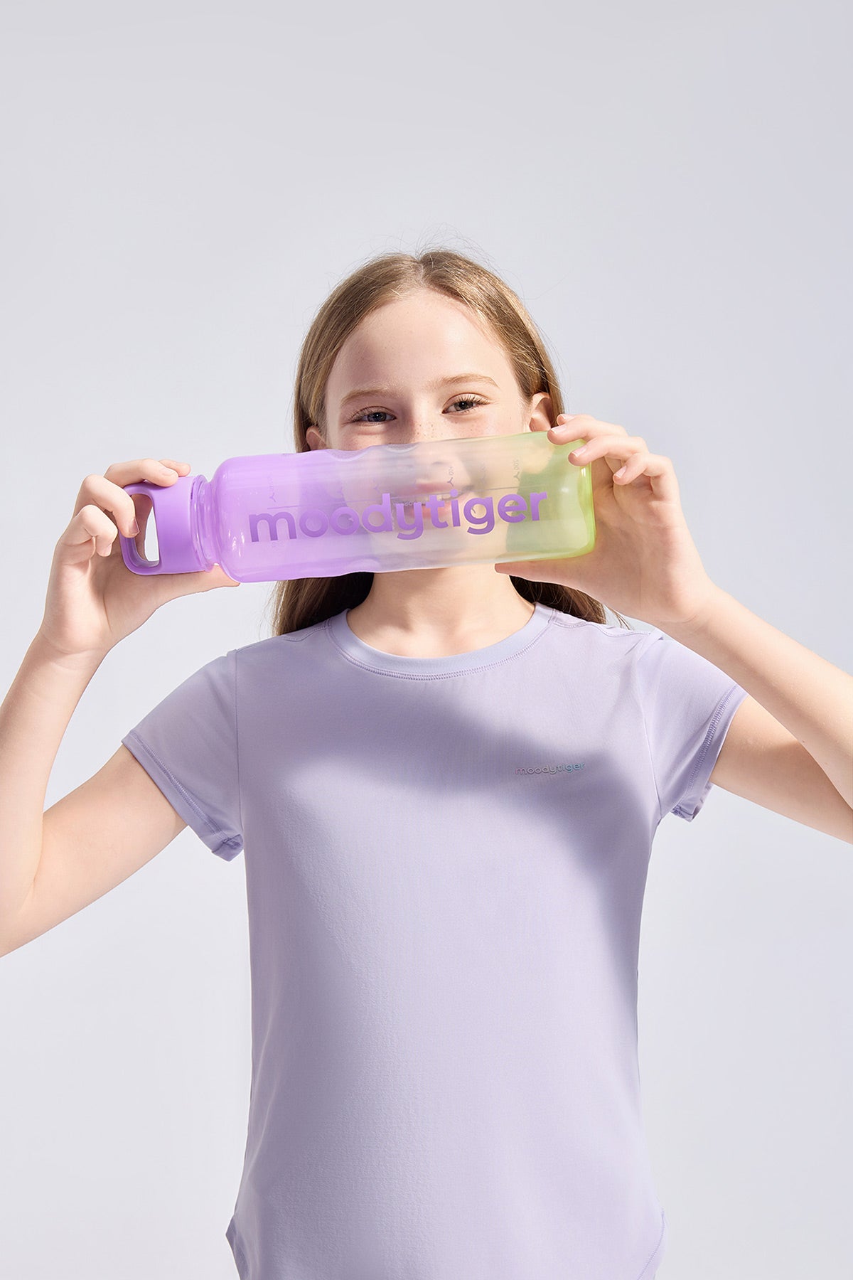 Hydration water bottle **Gradient Purple Yellow**