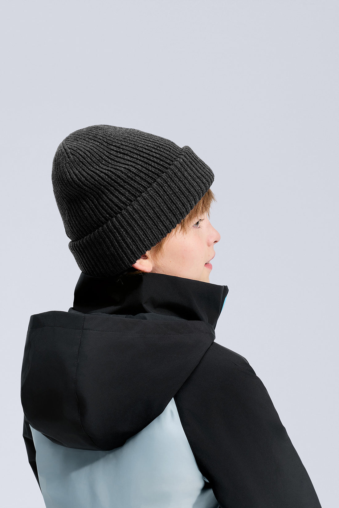 Knit Beanie Hat **Charcoal Black**