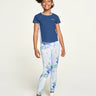 Lattice Color Block Short Sleeves **Blue Wing Teal**