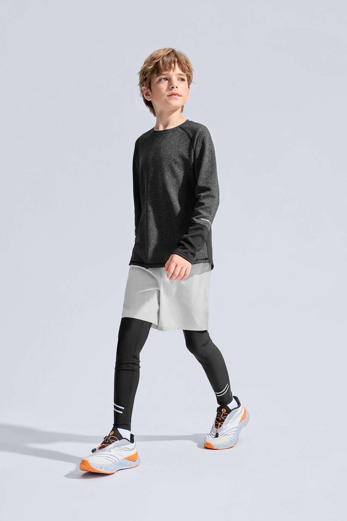 Long Sleeve Sport Tee **Charcoal Black**