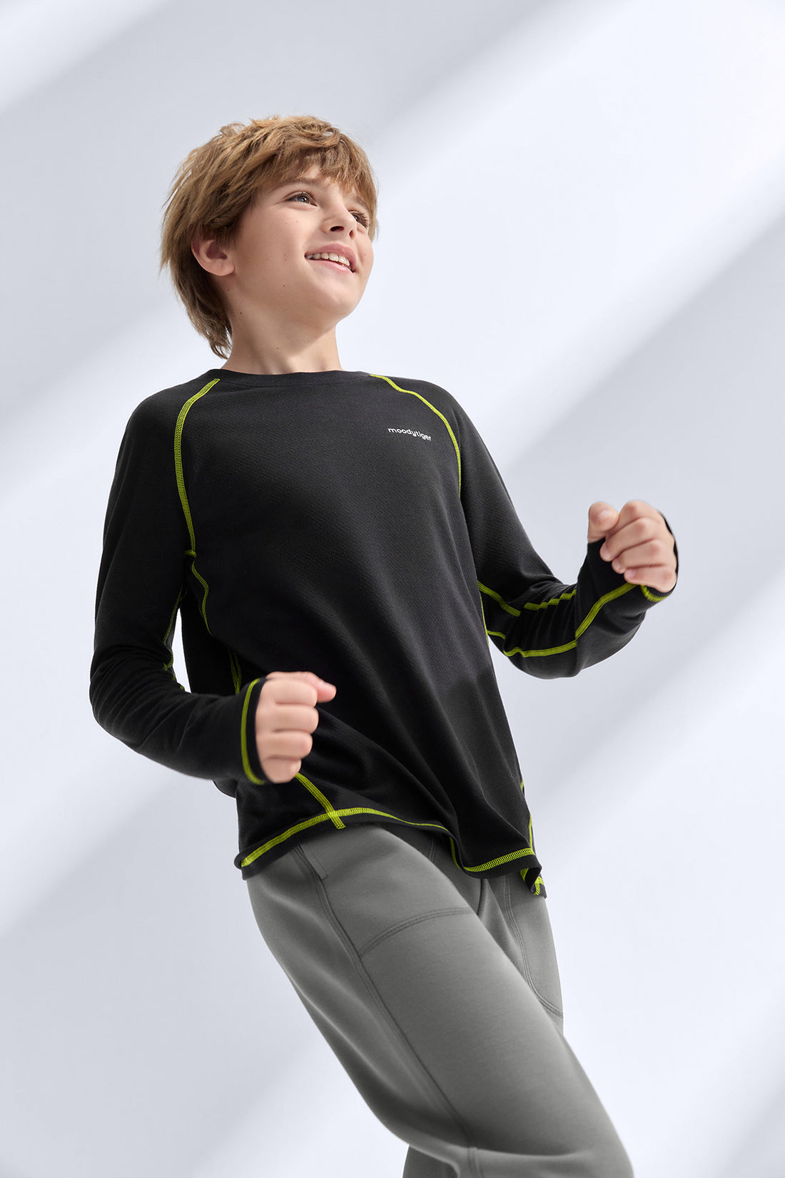 Long Sleeve Sport Tee **Charcoal Black**
