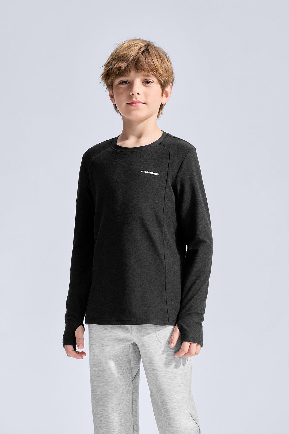 Long Sleeve Sport Tee **Charcoal Black**