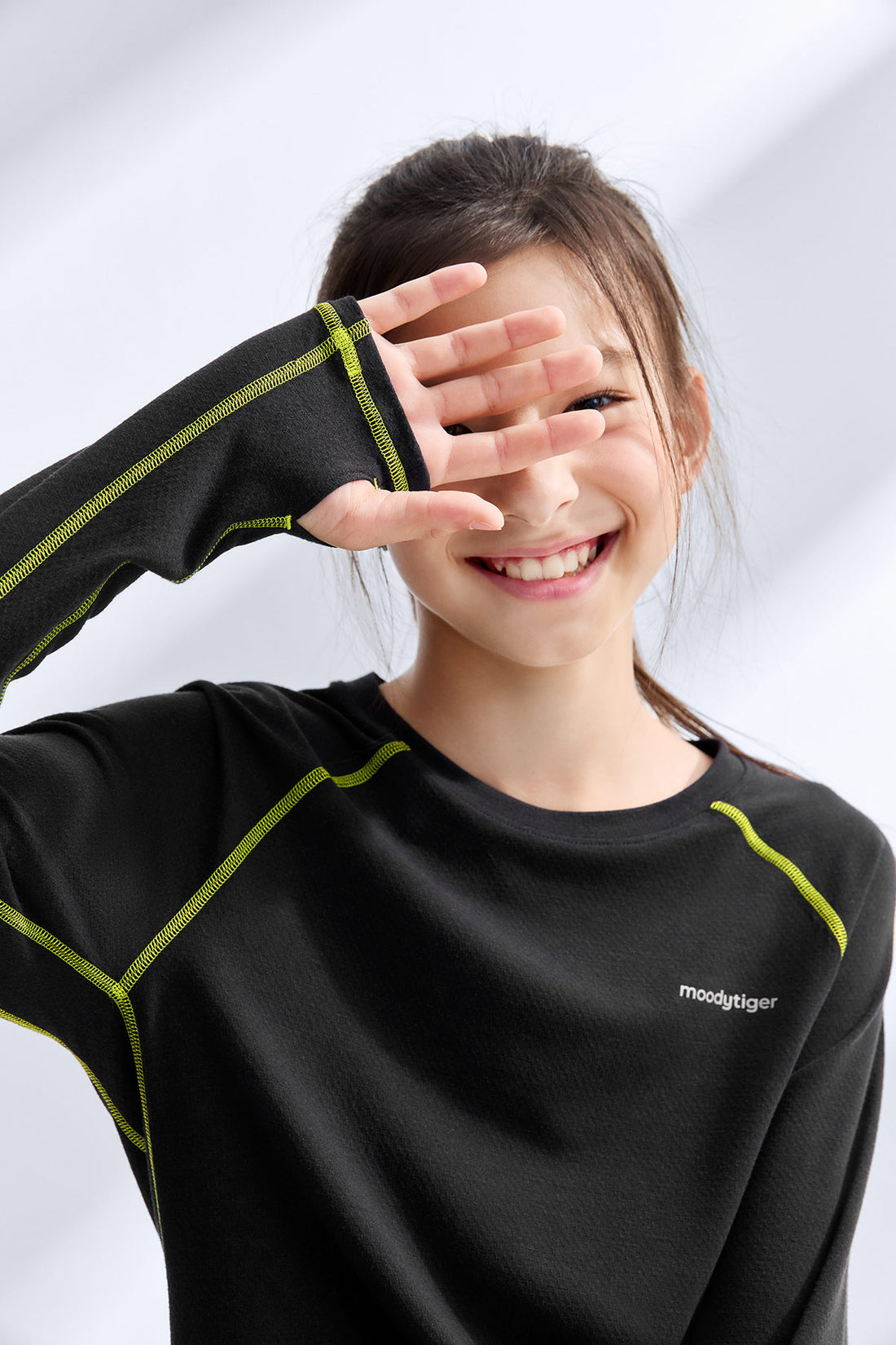 Long Sleeve Sport Tee **Charcoal Black**