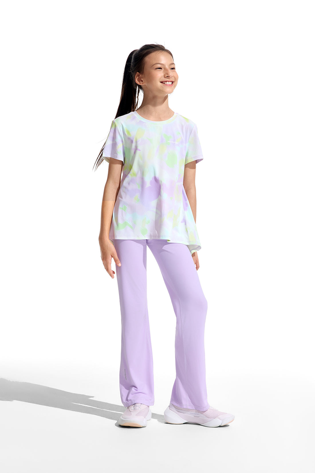 Mesh Open Back Tee **Bloom Romance Purple**
