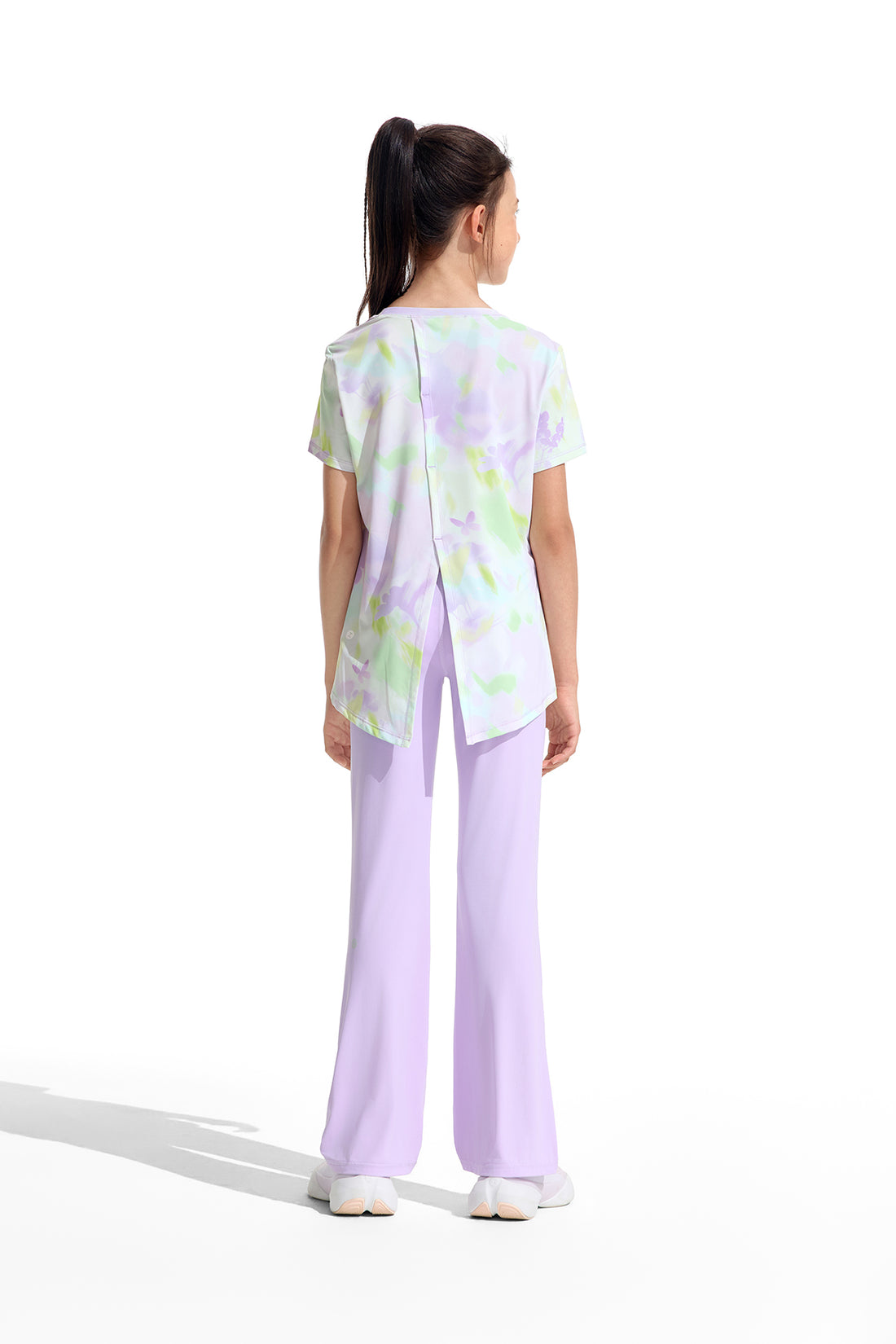 Mesh Open Back Tee **Bloom Romance Purple**