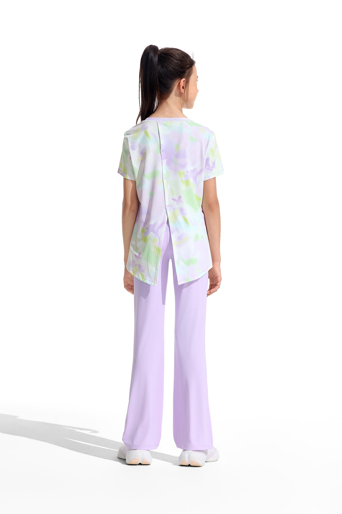 Mesh Open Back Tee **Bloom Romance Purple**