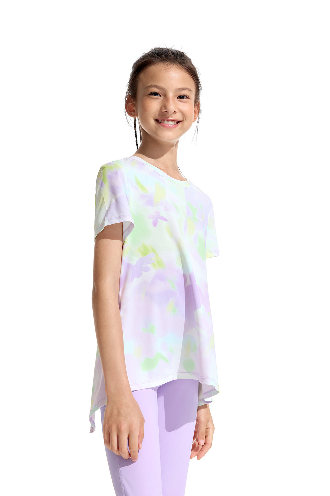 Mesh Open Back Tee **Bloom Romance Purple**