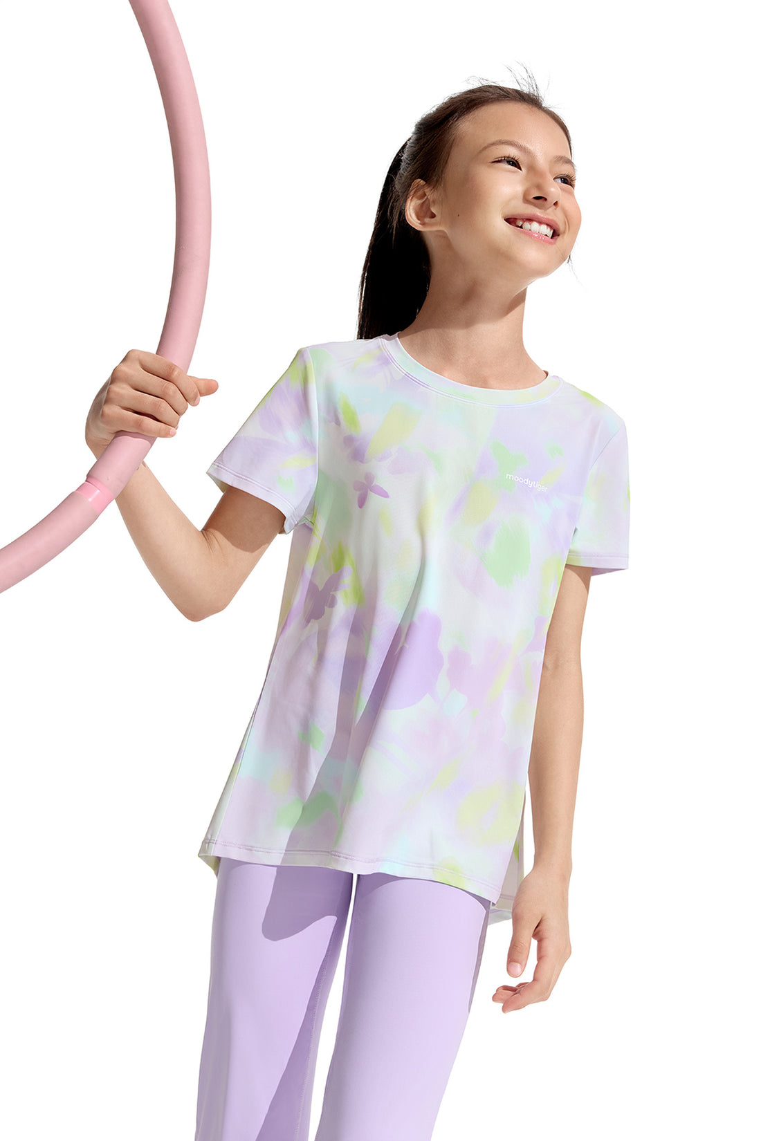 Mesh Open Back Tee **Bloom Romance Purple**