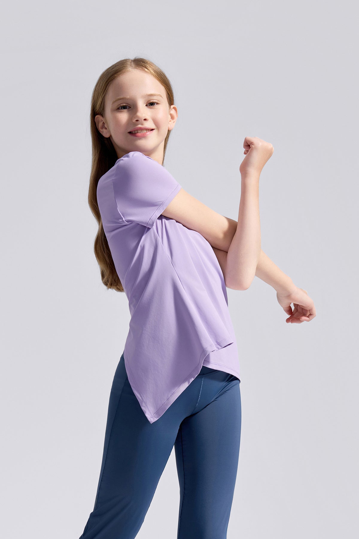 Mesh Open Back Tee **Lavender**