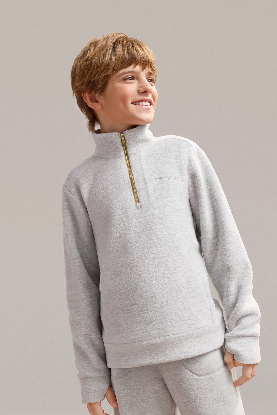 Polar Fleece Sweater **Moon Grey**