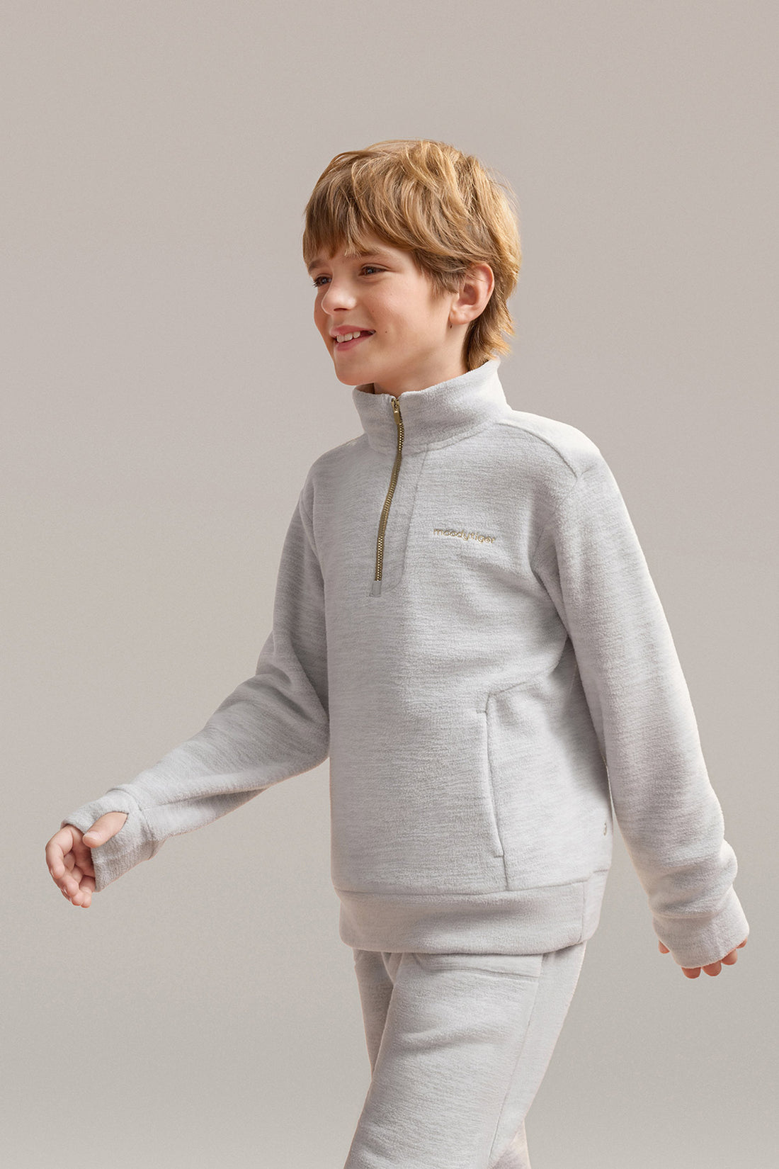 Polar Fleece Sweater **Moon Grey**