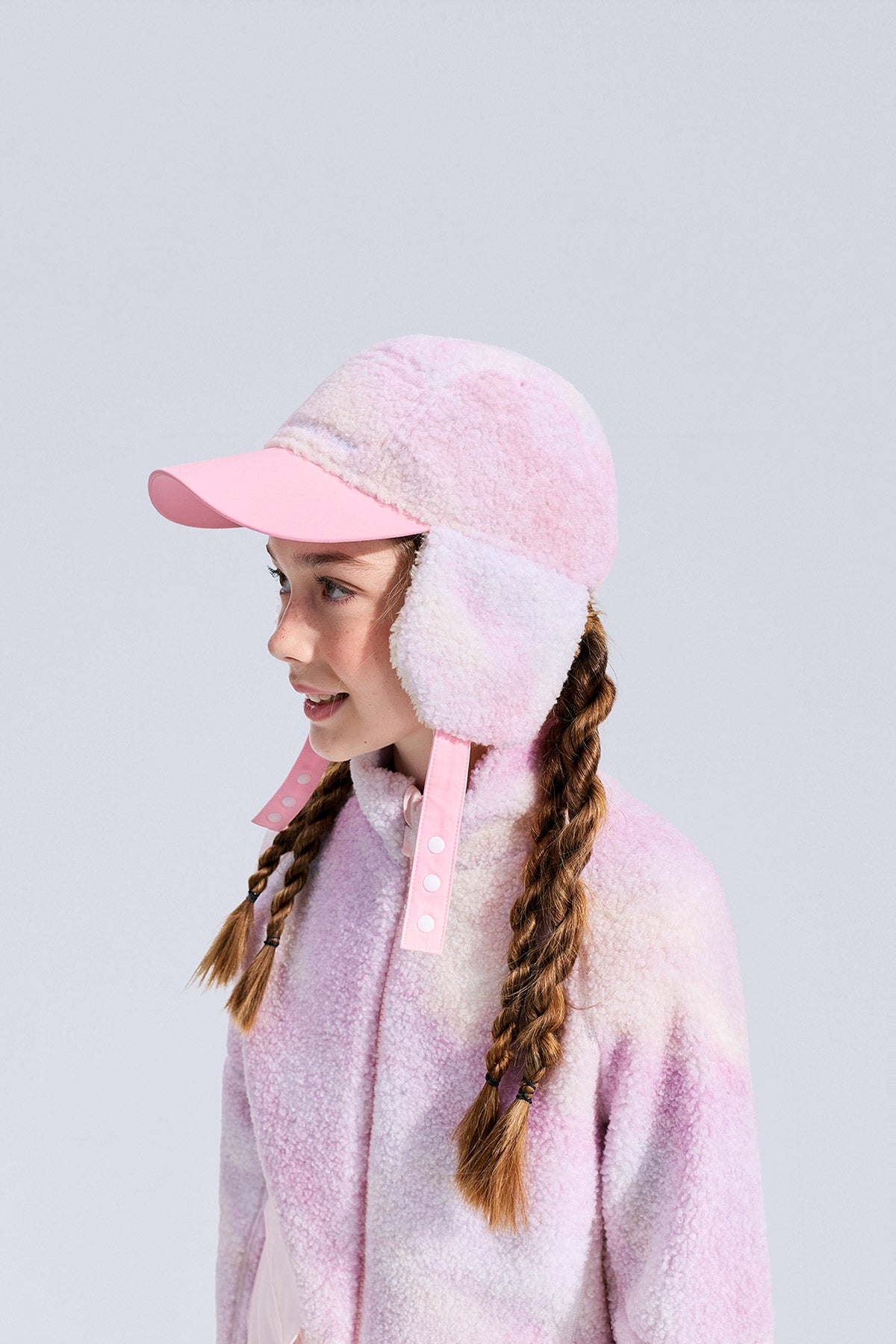 Printed Fleece Cap **Chasing Light Pink**