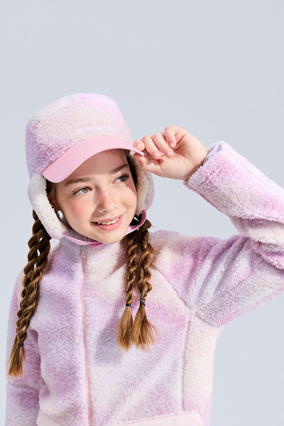 Printed Fleece Cap **Chasing Light Pink**