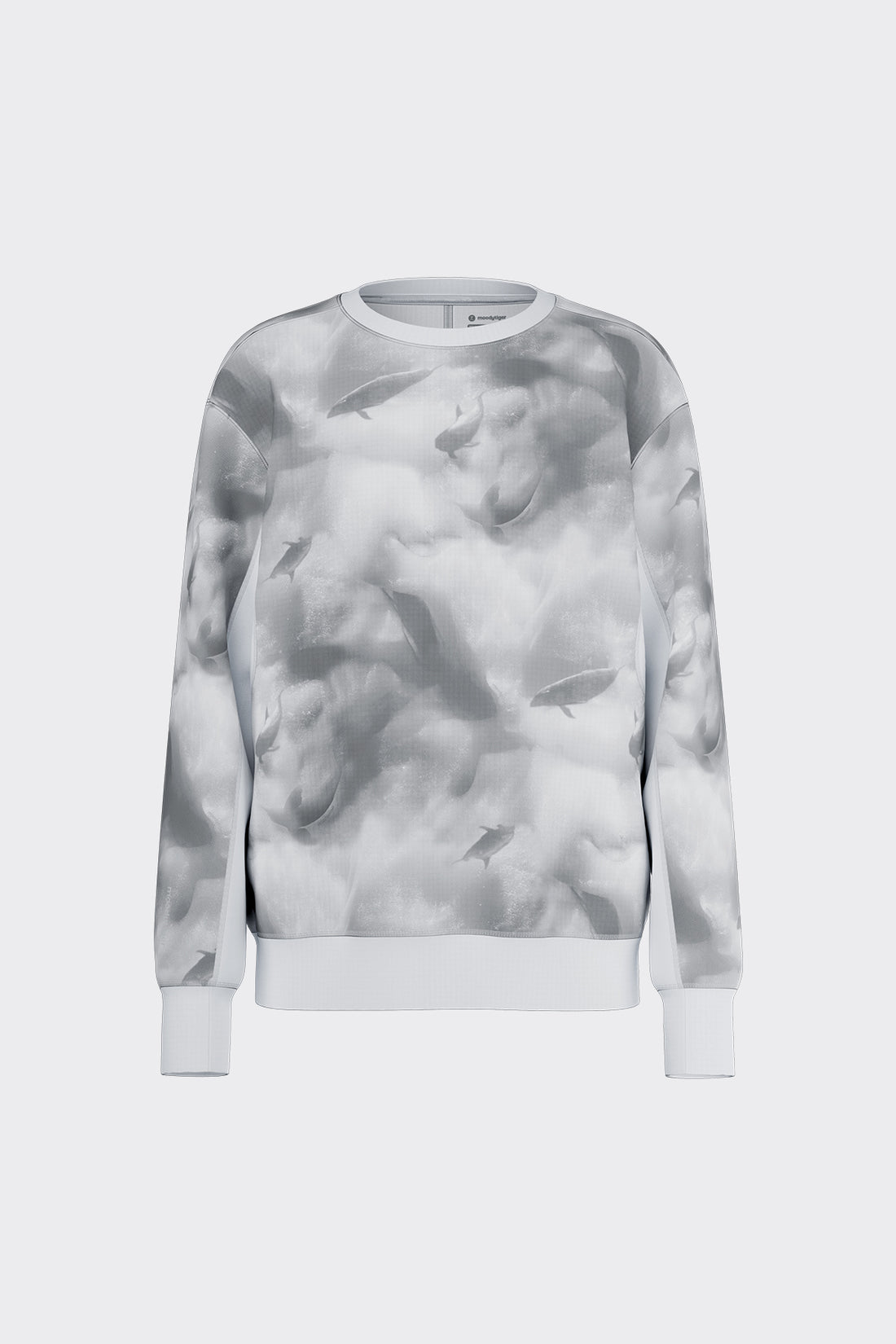 Printed Neoprene Pullover **Elf Gray**