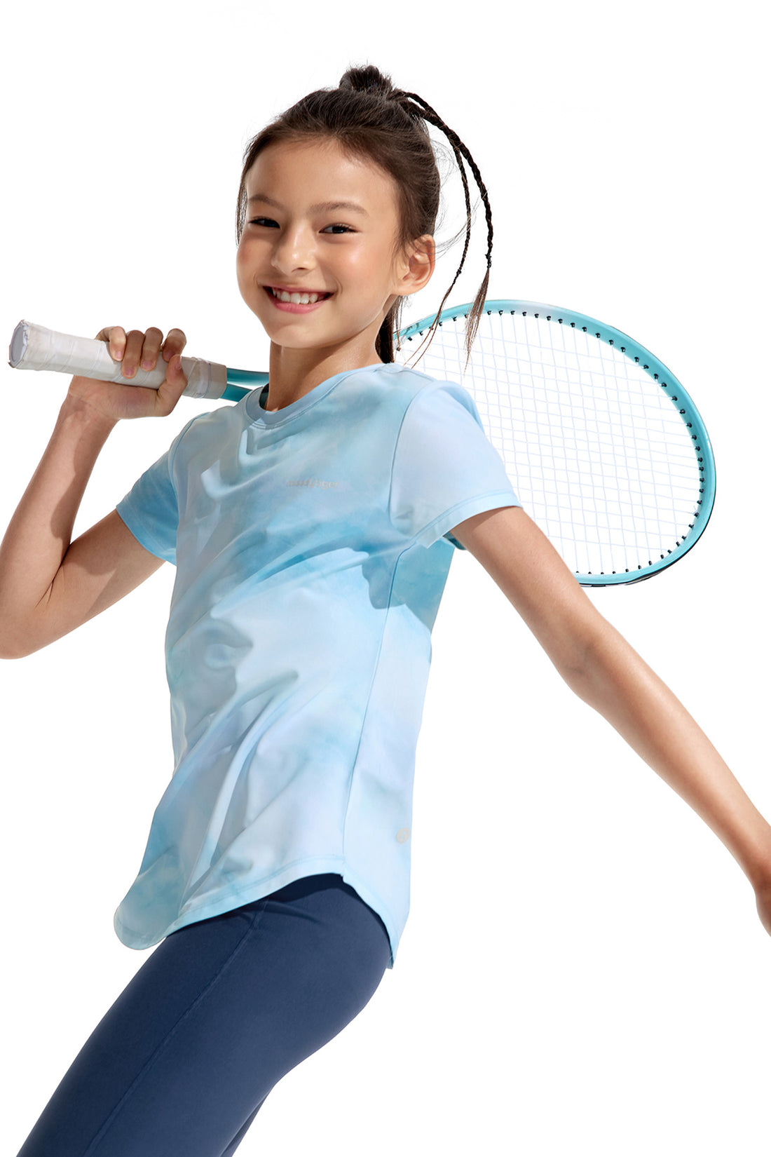 Printed Short Sleeves **Variegated Blue**