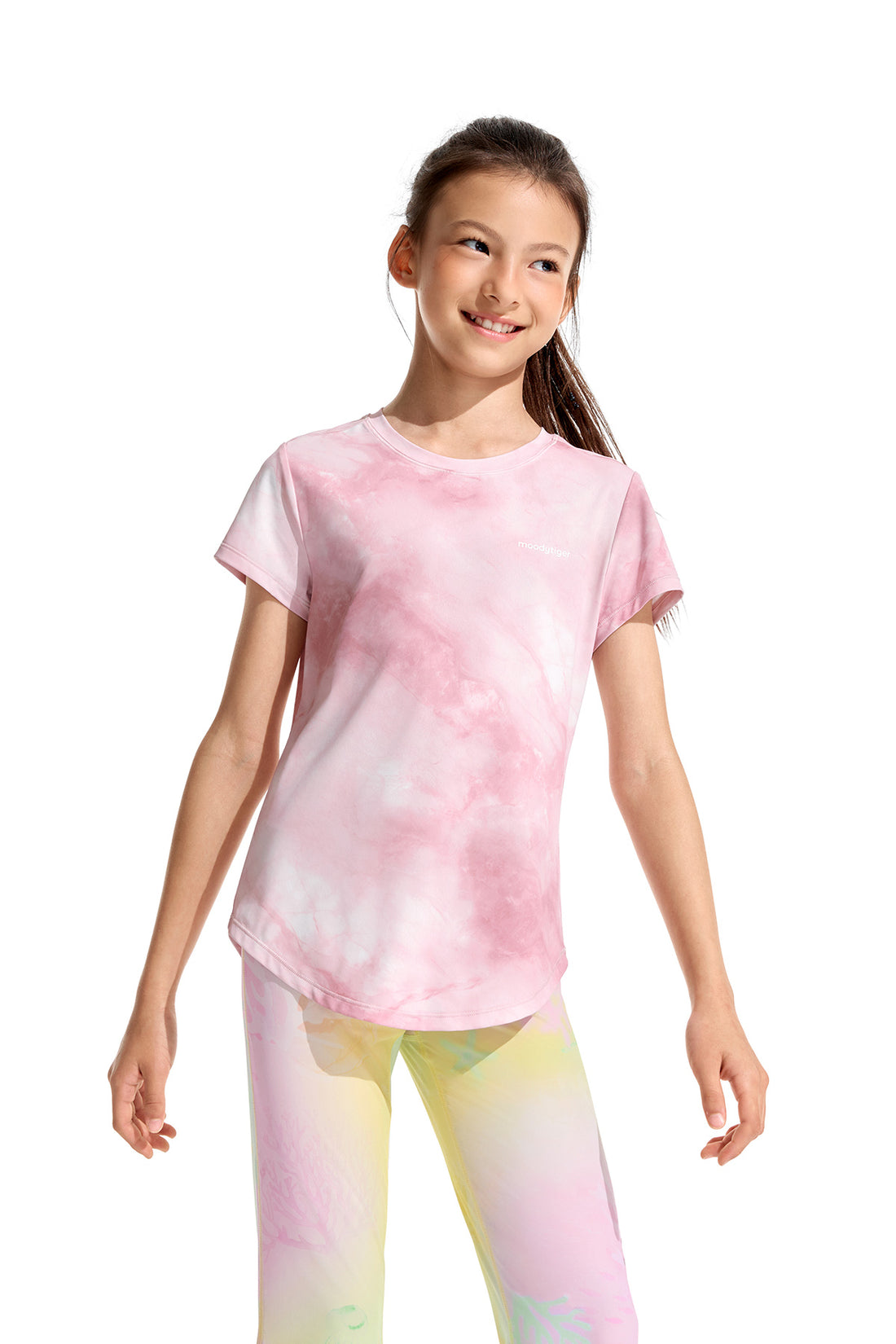 Printed Short Sleeves **Variegated Pink**