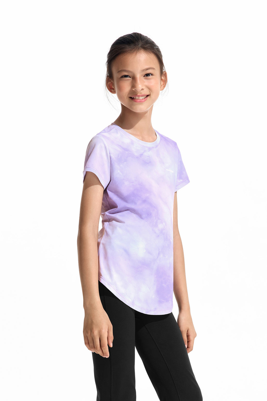 Printed Short Sleeves **Variegated Purple**
