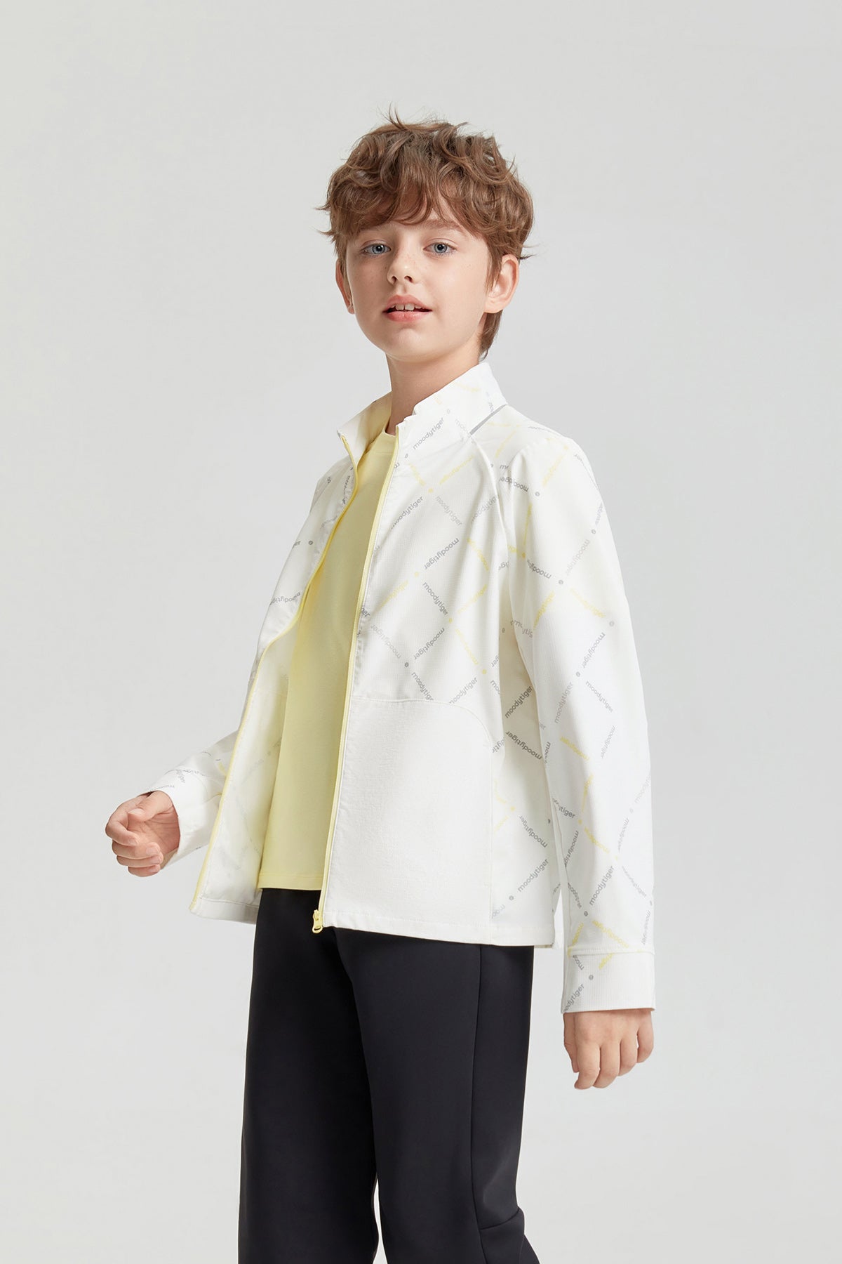 Printed Stretch Jacket **Rhythm White**