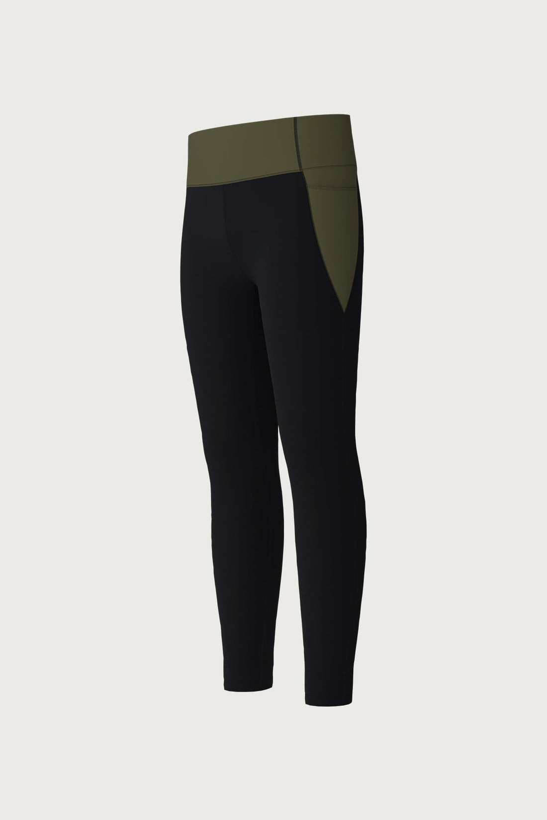 Queenie Colour Blocking Legging **Charcoal Black**