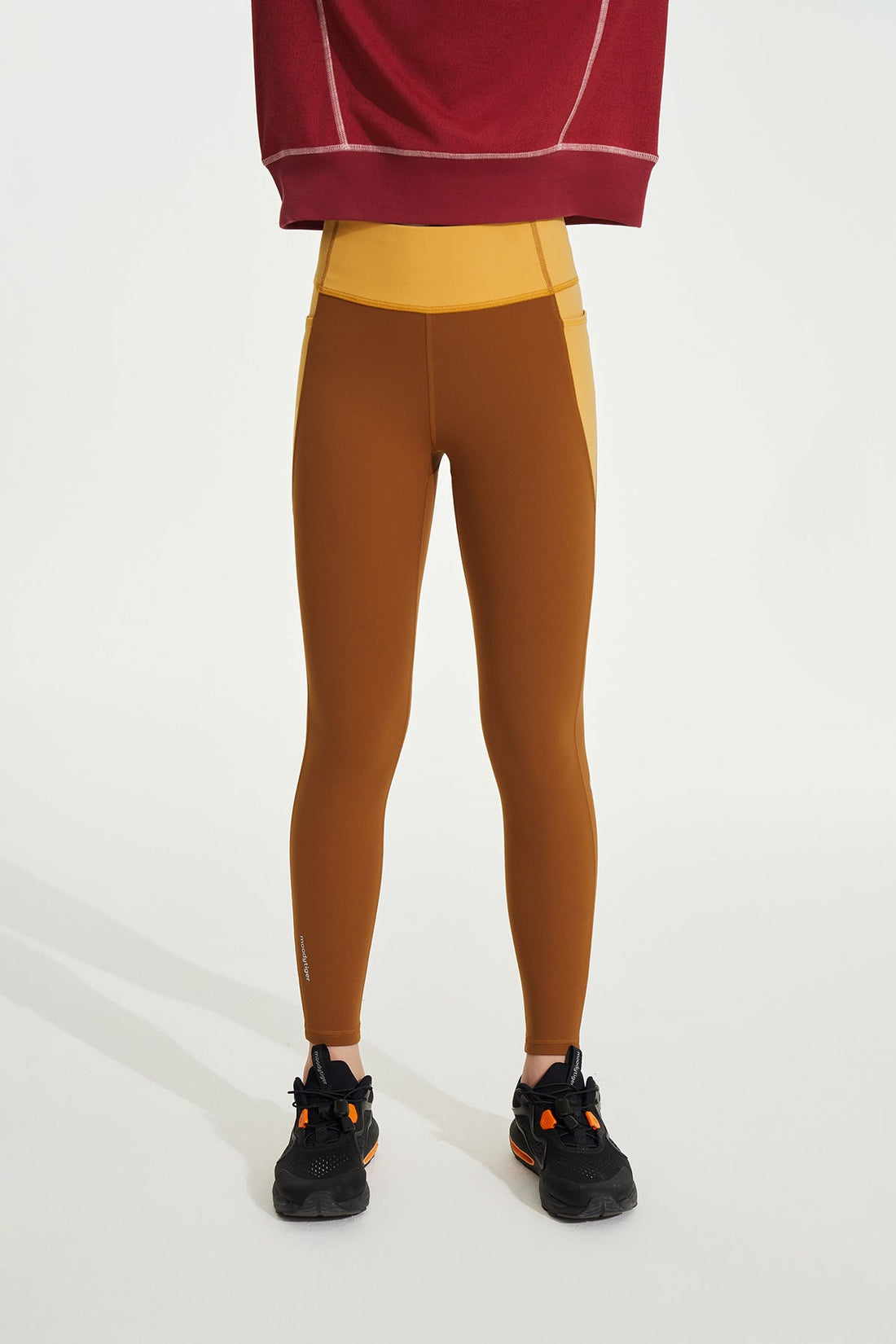 Queenie Colour Blocking Legging **Nut Brown**