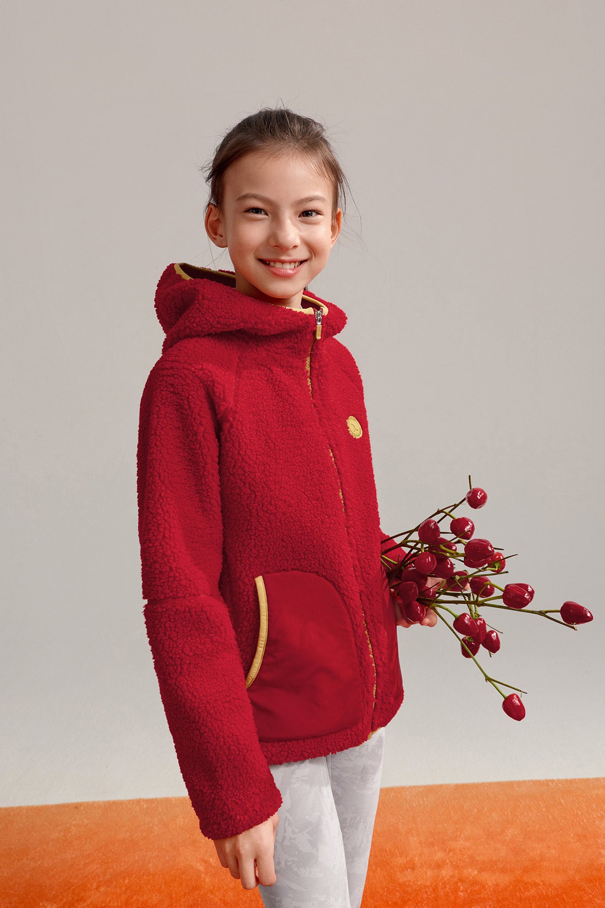 Sherpa Fleece Jacket **Barbados Cherry**