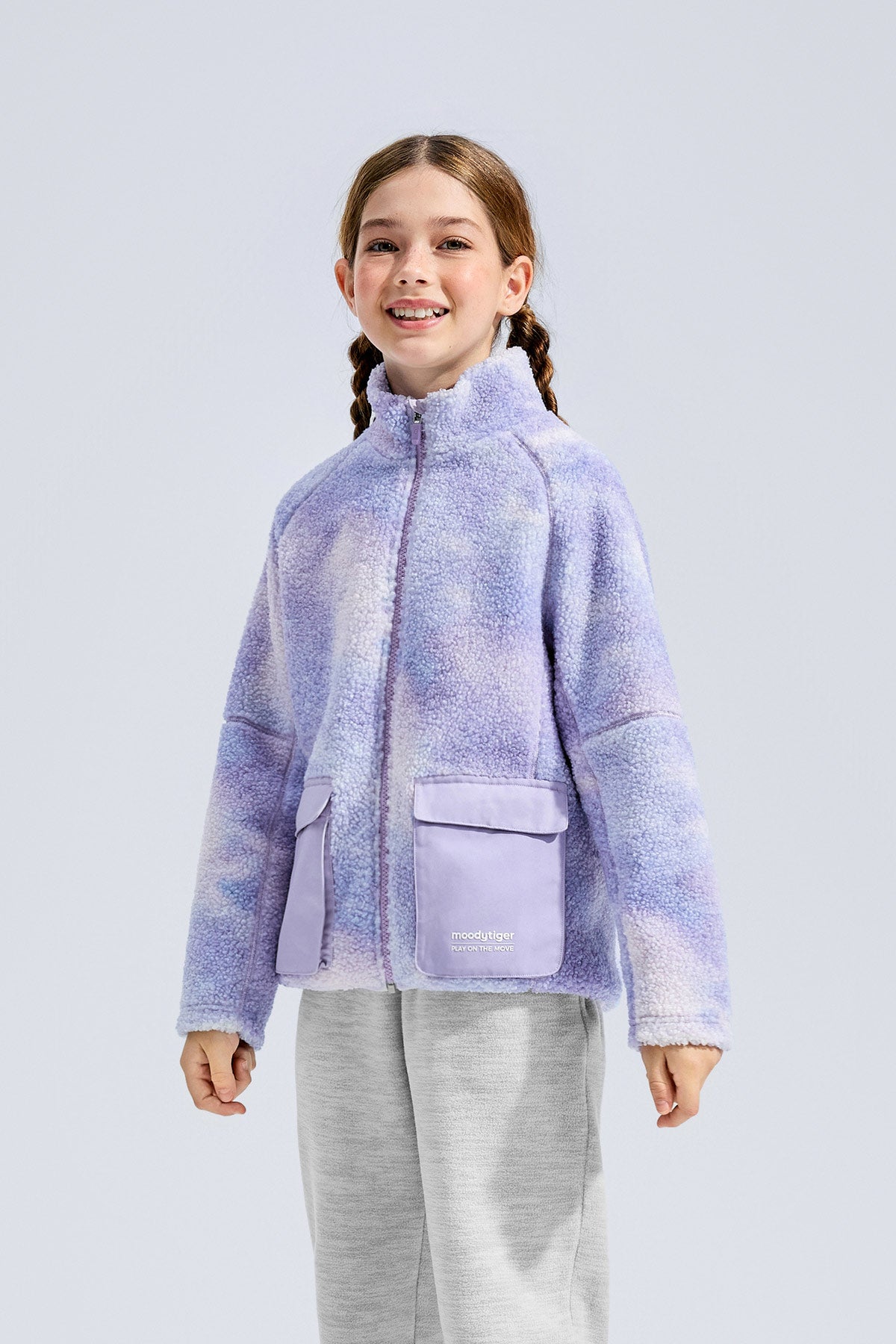 Sherpa Fleece Jacket **Chasing Light Purple**