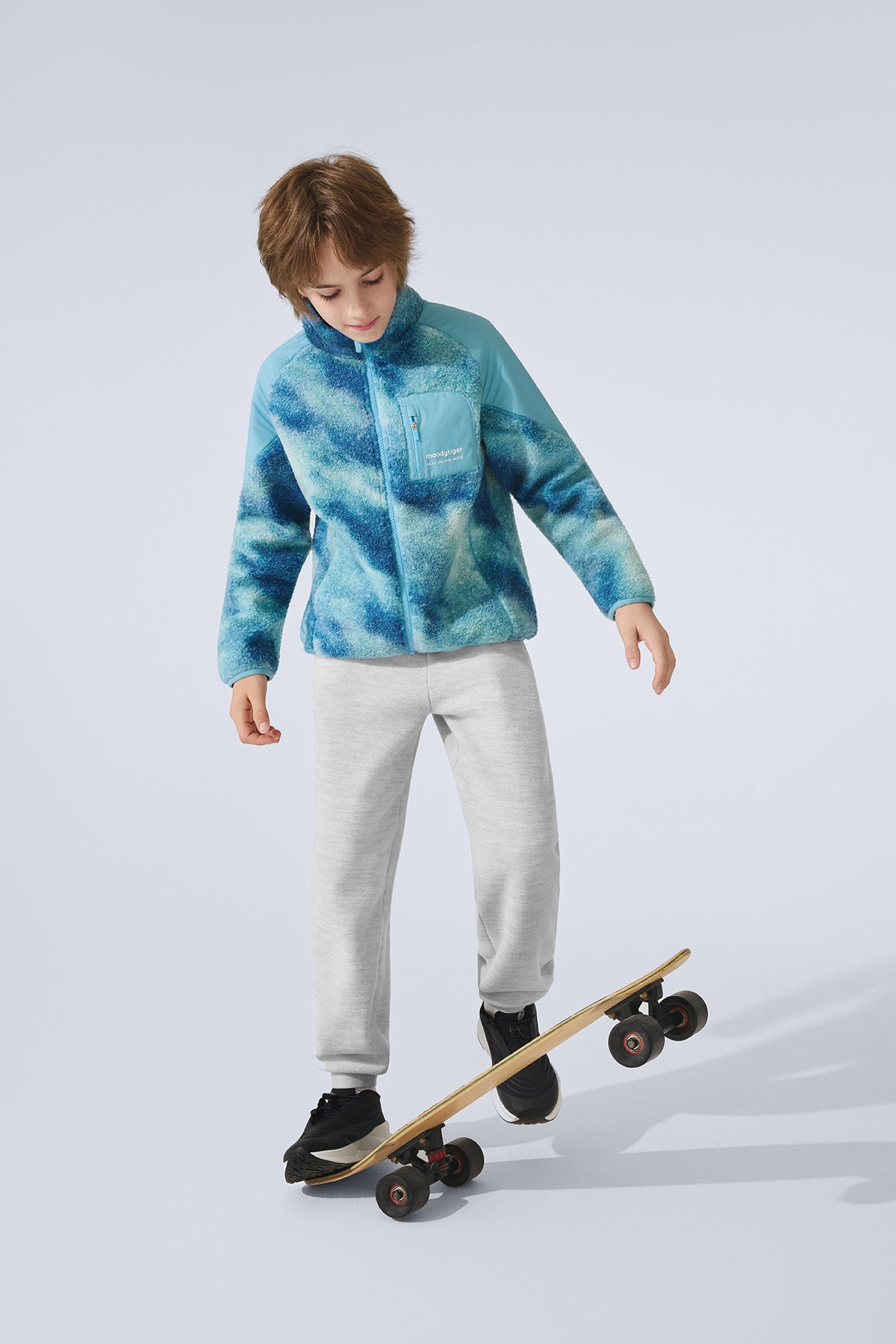 Sherpa Fleece Windproof Jacket **Chasing Light Blue**