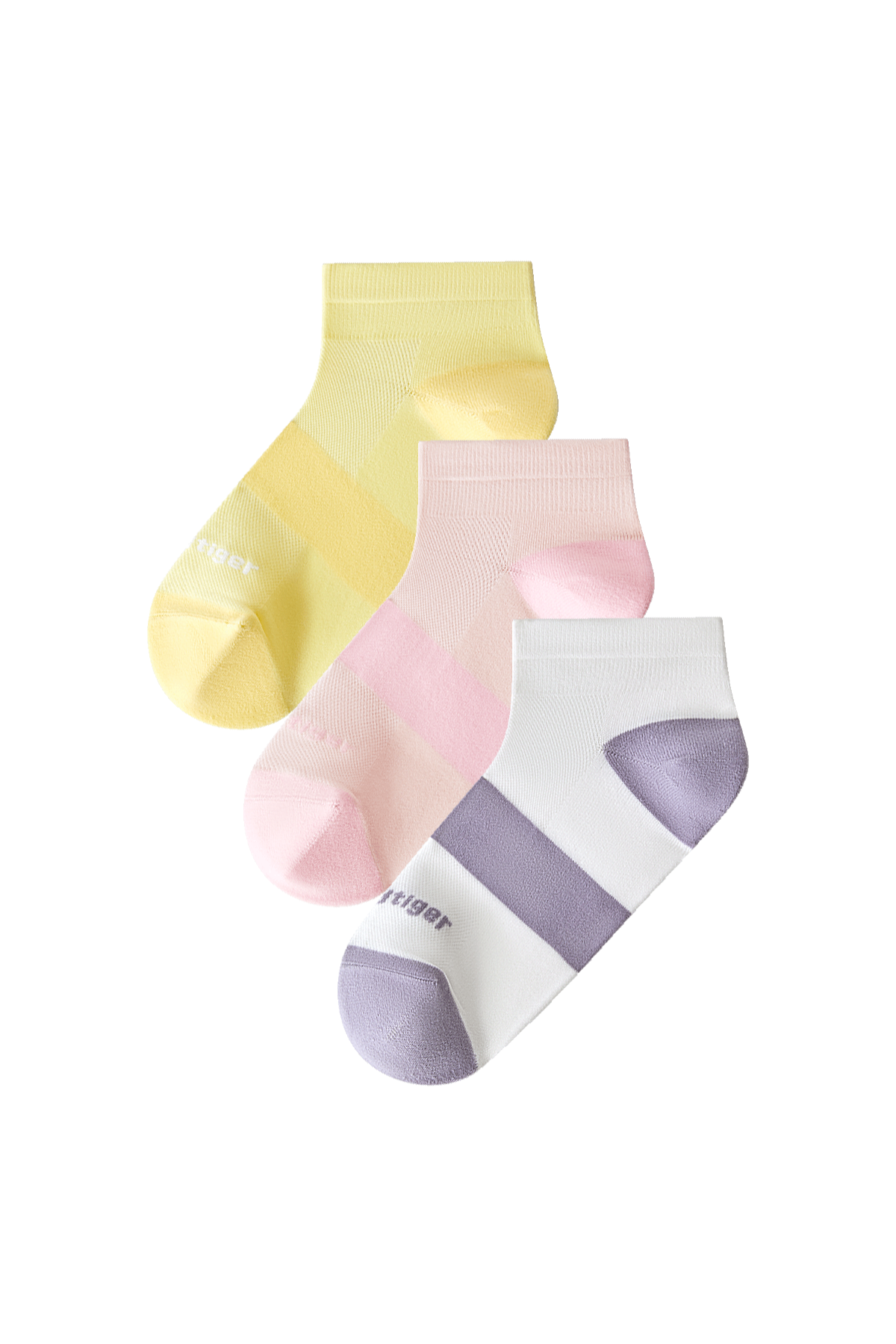 Socks **Yellow Pink Purple**