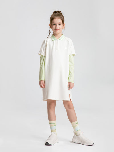 Short Sleeve Polo Sweater Dress