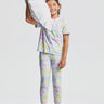 Printed Stretch Lounge Wear Set **Winter Pink (for girls)**