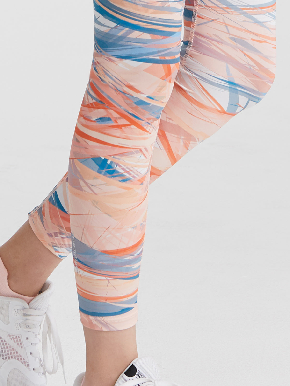moodytiger girls stretchy breezy leggings splatter marble pink detail 01