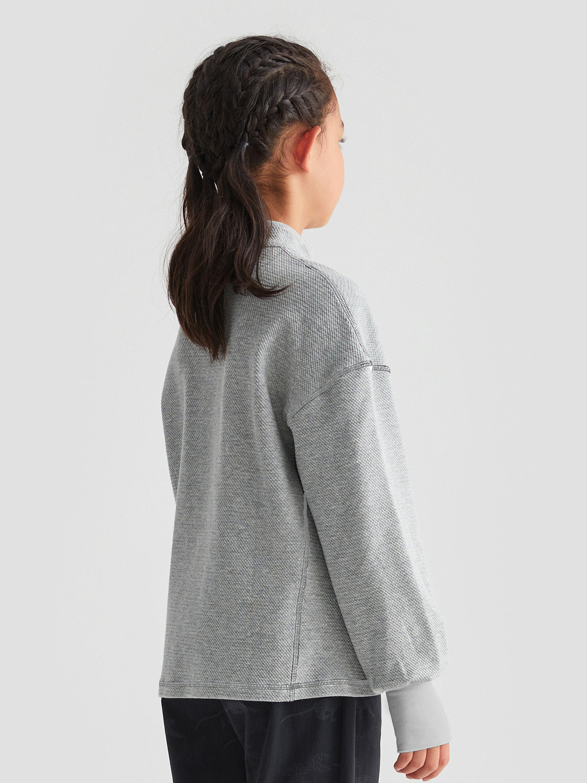 Quarter Zipped Sweater With Drop Shoulder
