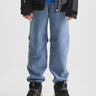 Paneled Fleece Pants **Charcoal Black**